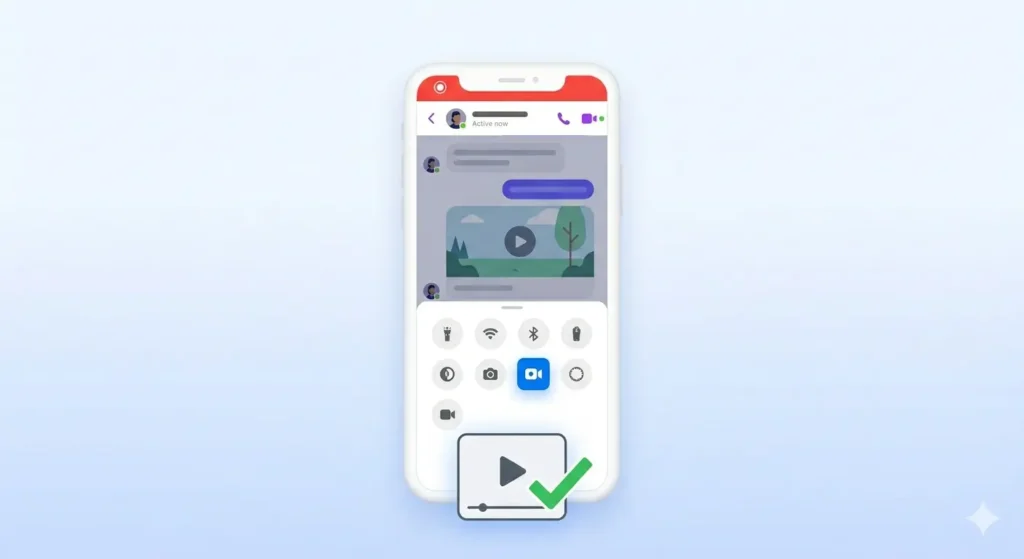 Use screen recording on Android or iPhone to save Messenger video