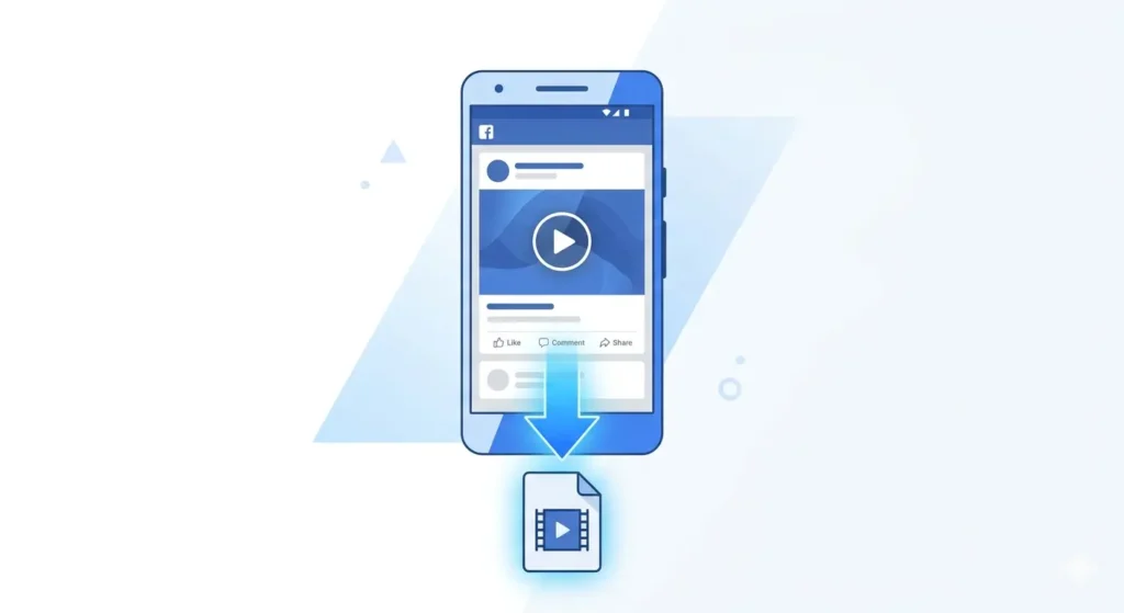 An Android phone showing the Facebook app with a video playing