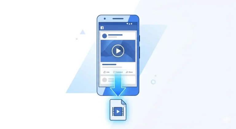 An Android phone showing the Facebook app with a video playing