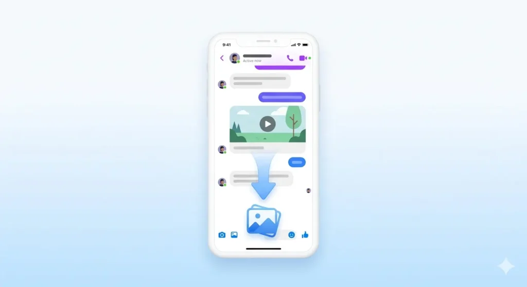 Download Facebook Messenger video to phone gallery Android iPhone free