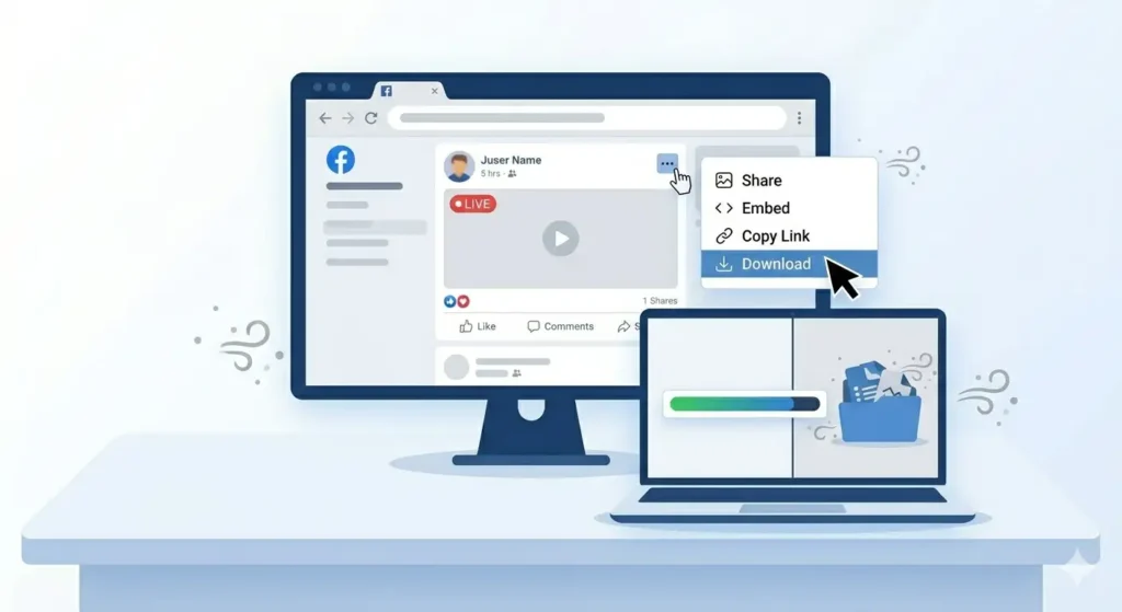 Download your own Facebook Live video directly from Facebook