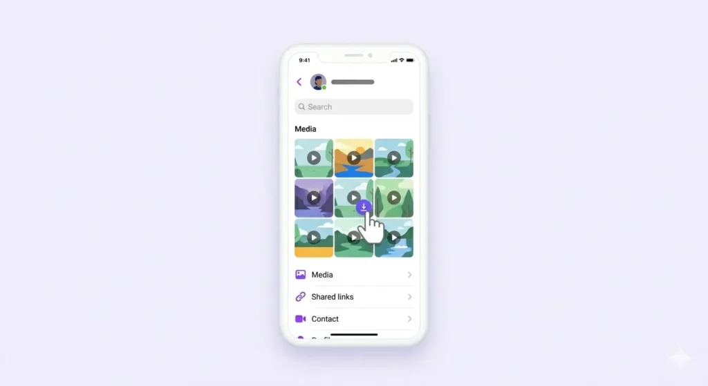 Find and download old videos from Facebook Messenger chat media section