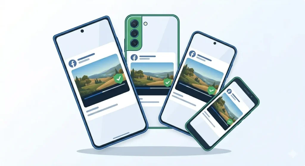 Samsung Galaxy models compatible with Facebook video download method