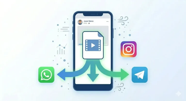 Share downloaded Facebook video on WhatsApp and Instagram
